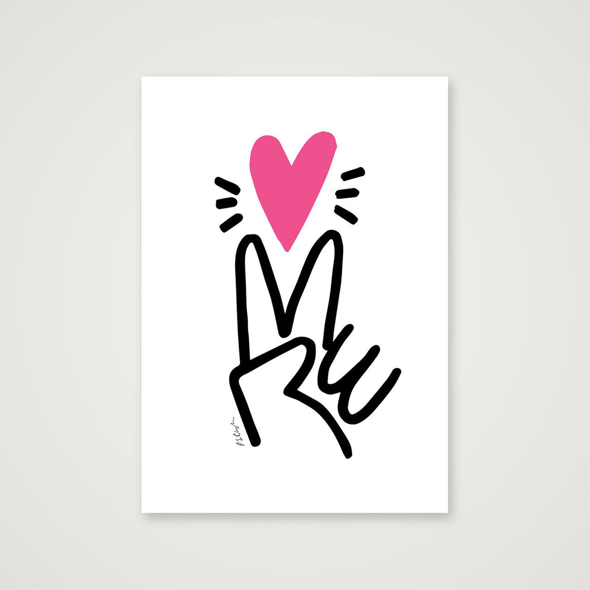 Peace & Love Graphic Art — 59×84cm, 23×33" Print only