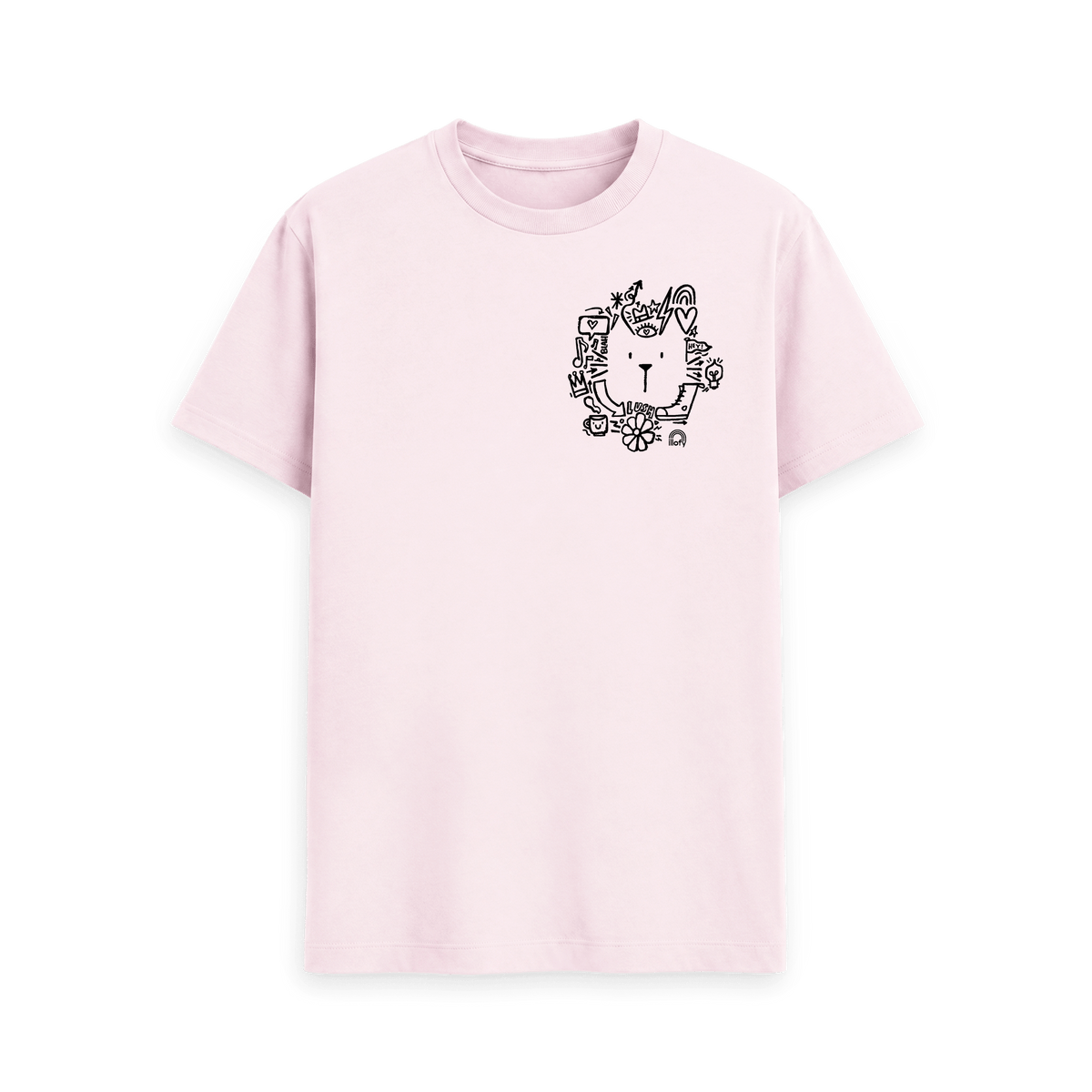 Pink Printed T-shirt Front
