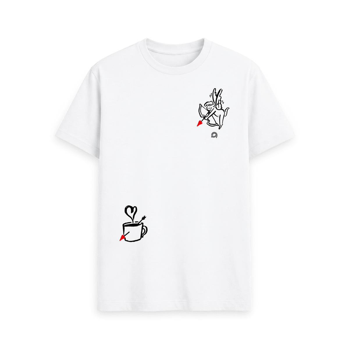 White Printed T-shirt Front