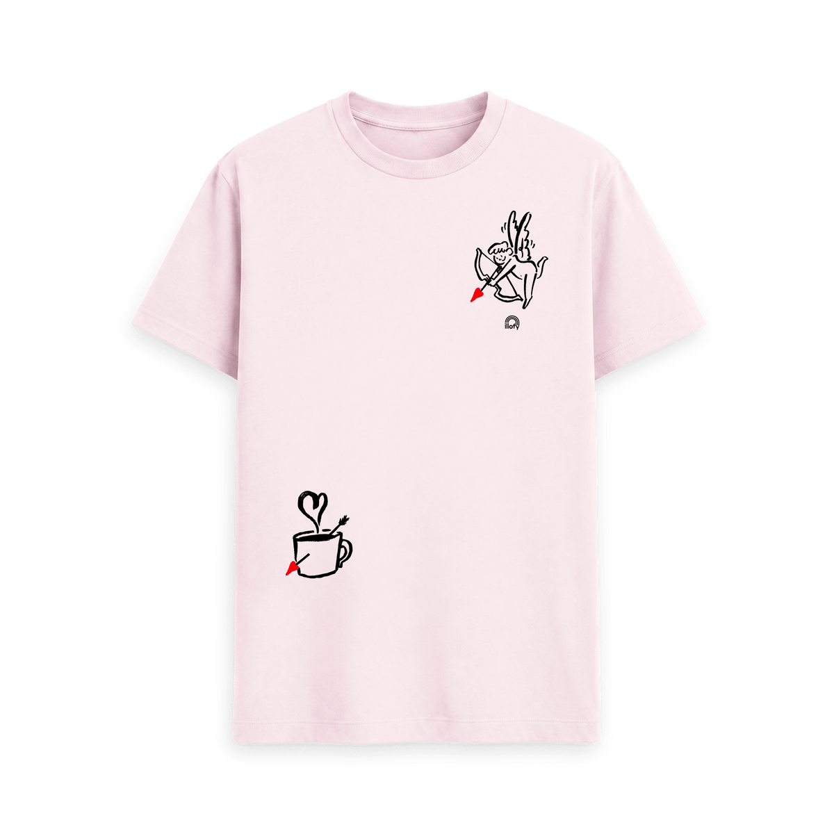 Pink Printed T-shirt Front