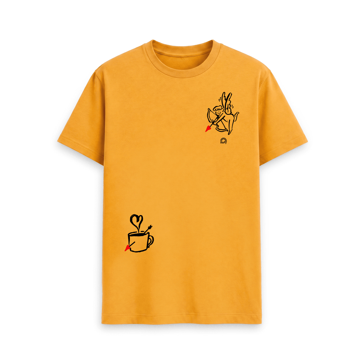 Mustard Printed T-shirt Front