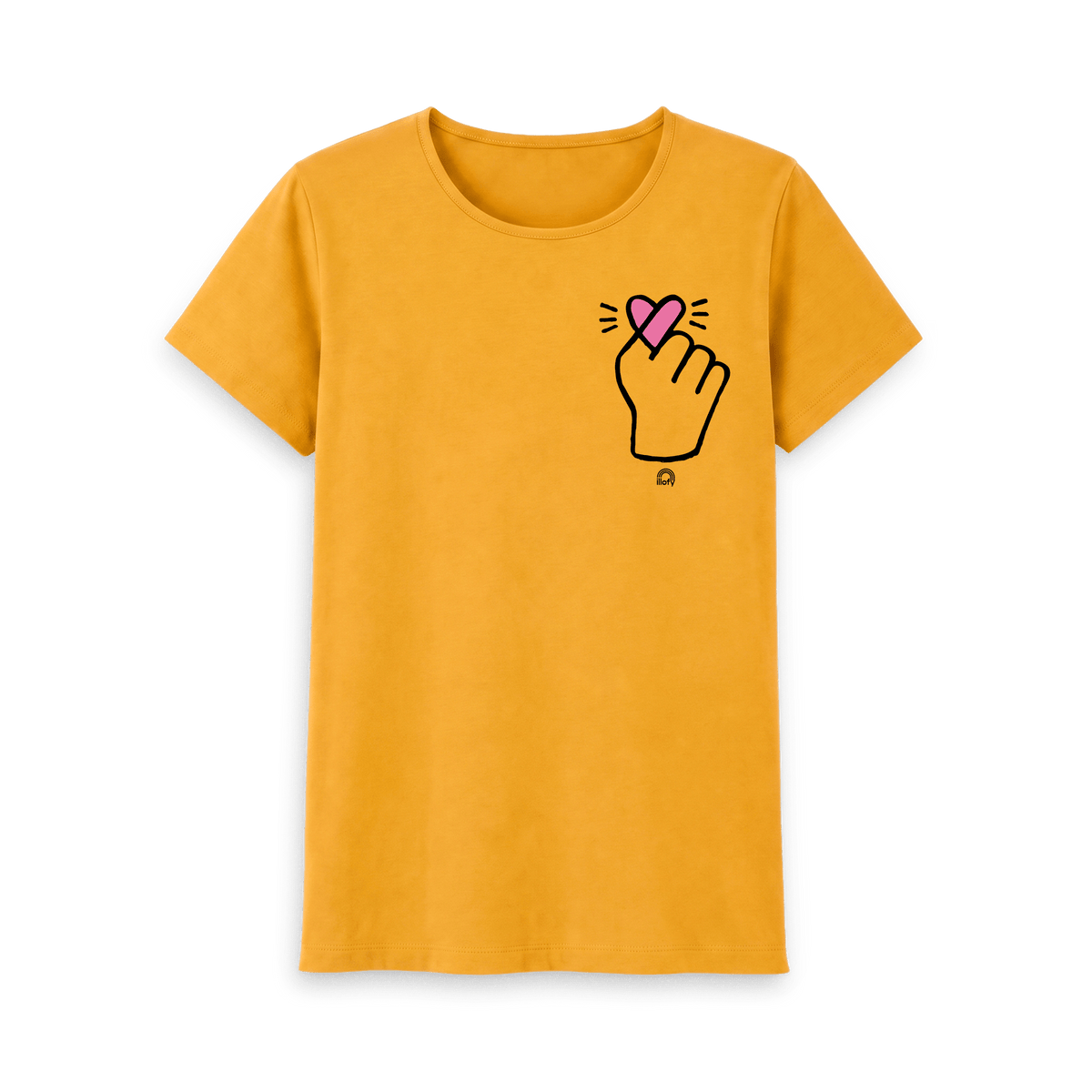 Mustard Printed T-shirt Front