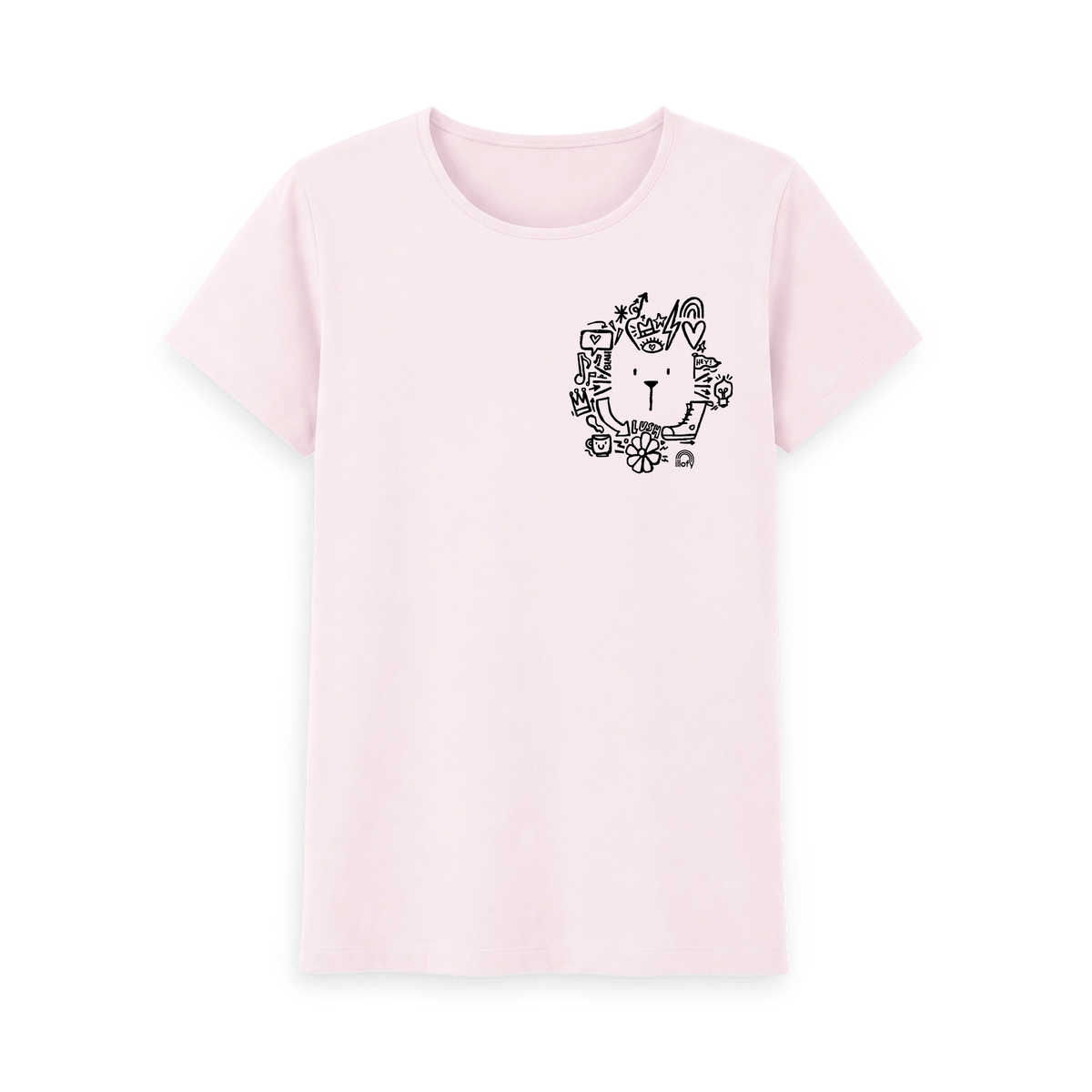 Pink Printed T-shirt Front