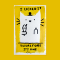 I Licked It Cat Original Art Painting