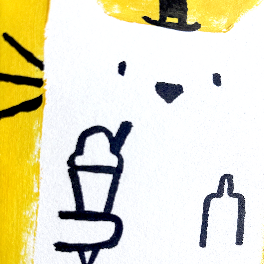 I Licked It Cat Original Art Painting