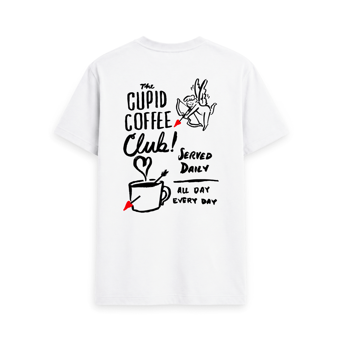 White Printed T-shirt Back