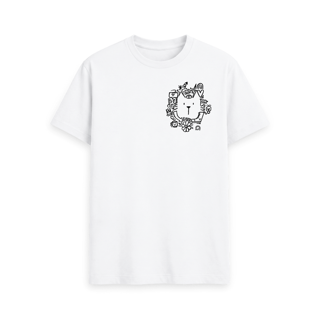 White Printed T-shirt Front