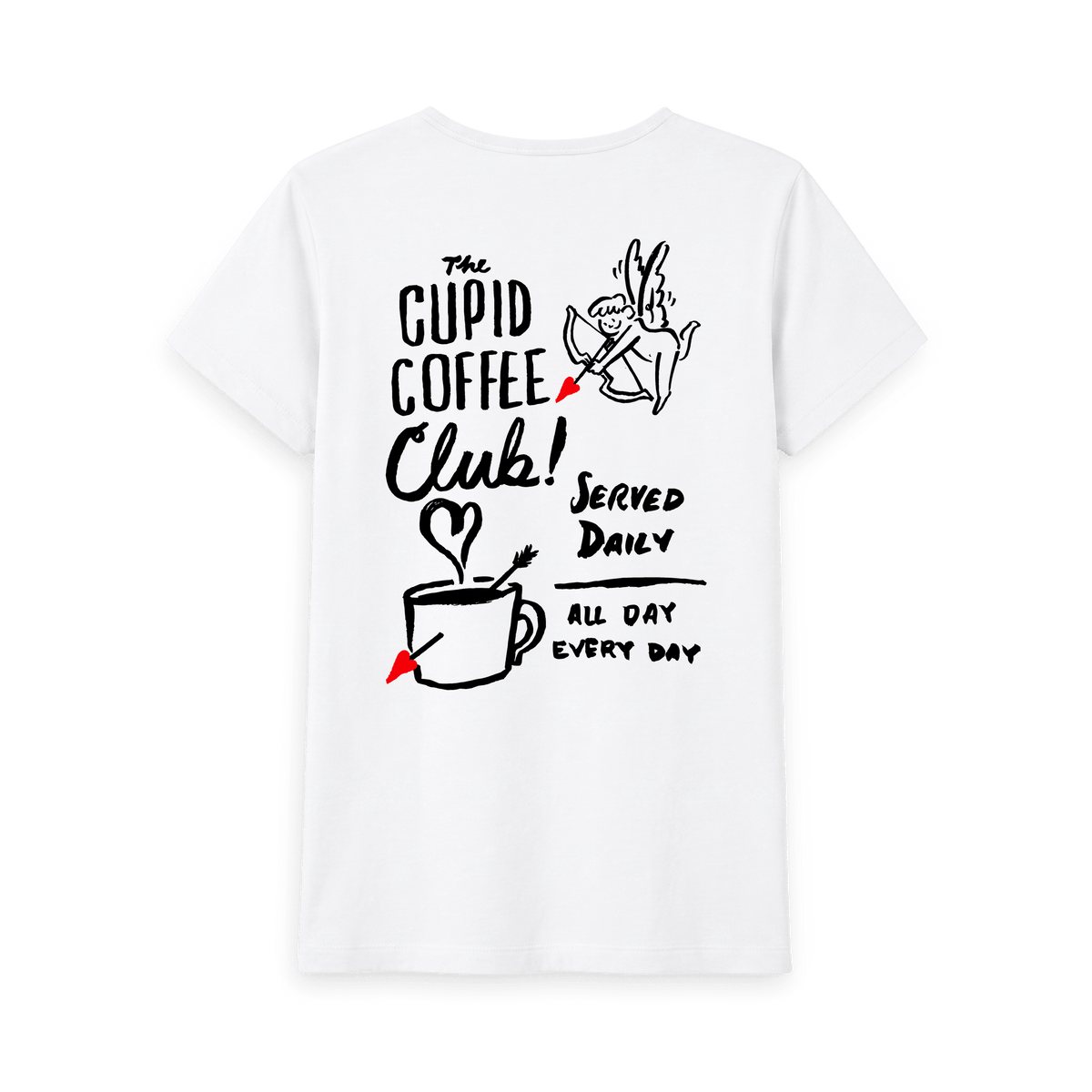 White Printed T-shirt Back
