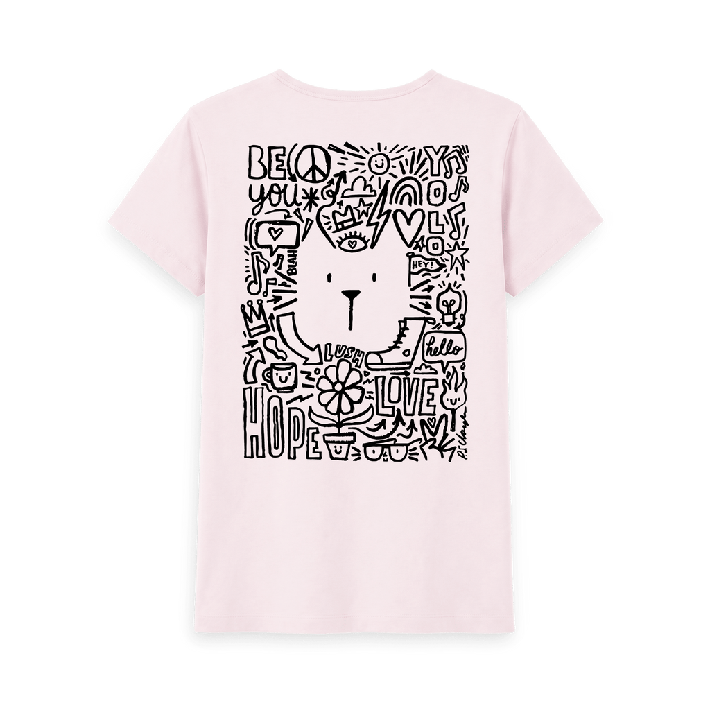 Pink Printed T-shirt Back