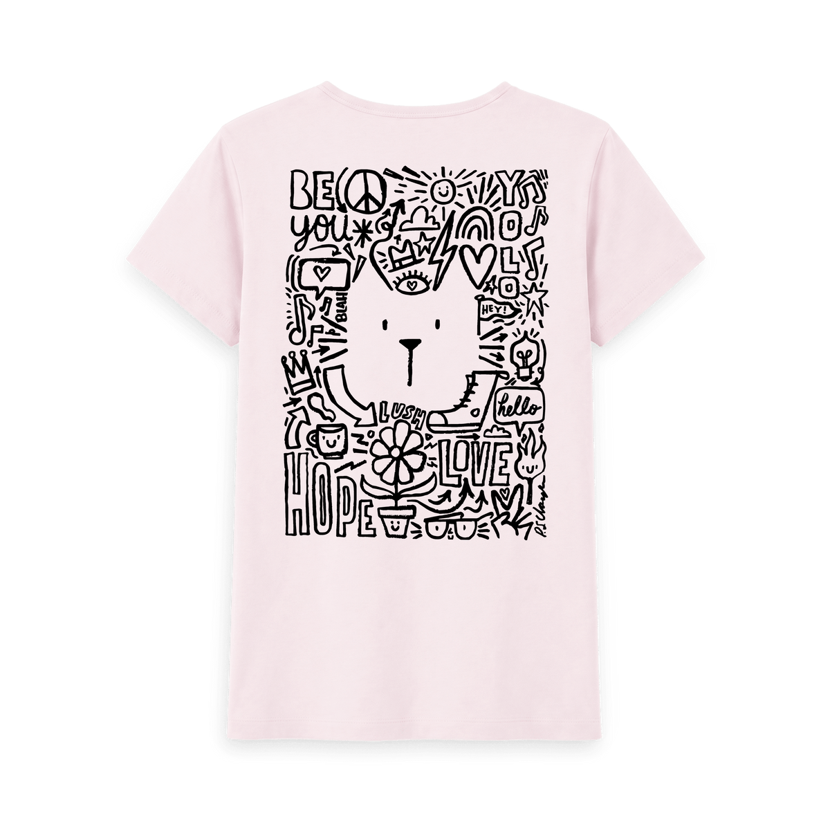 Pink Printed T-shirt Back