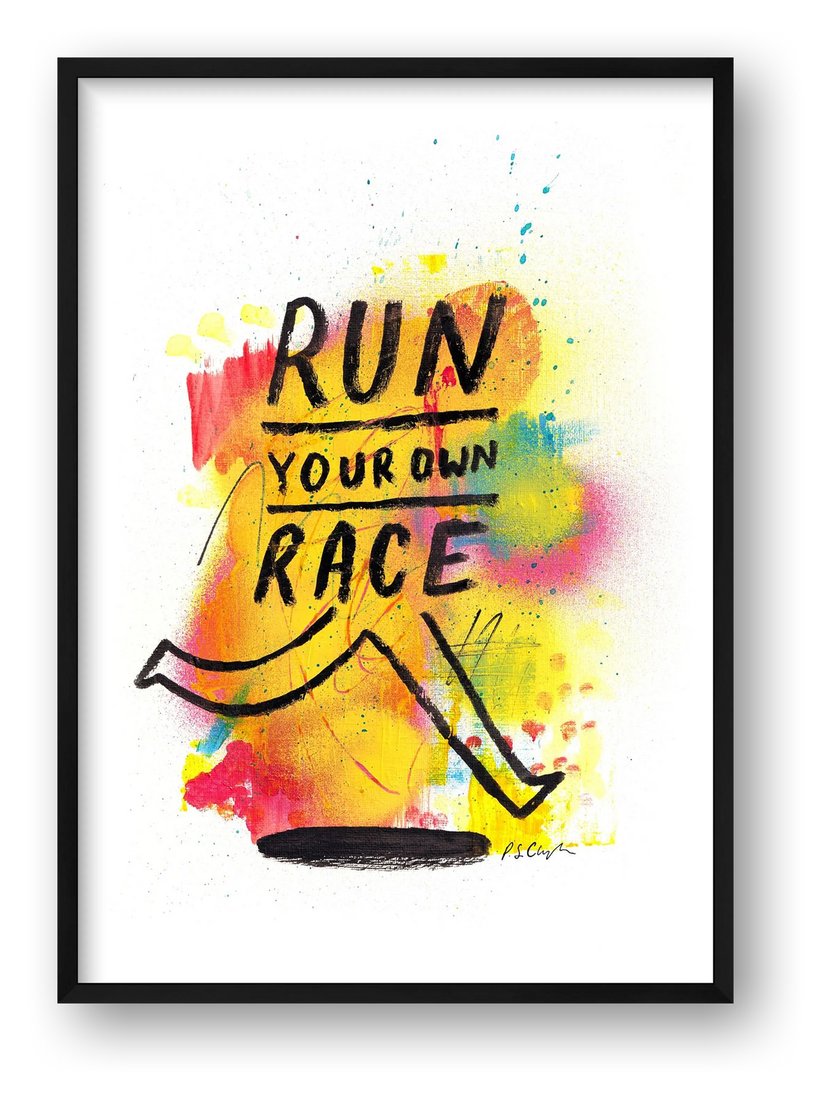 Run Your Own Race - Giclée Print — framed