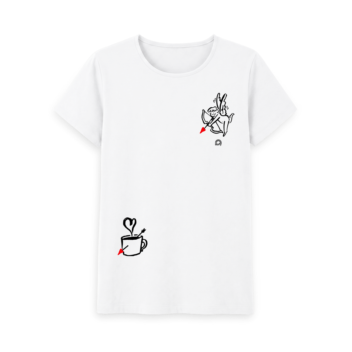 White Printed T-shirt Front