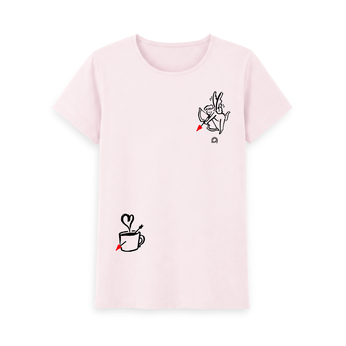 Pink Printed T-shirt Front