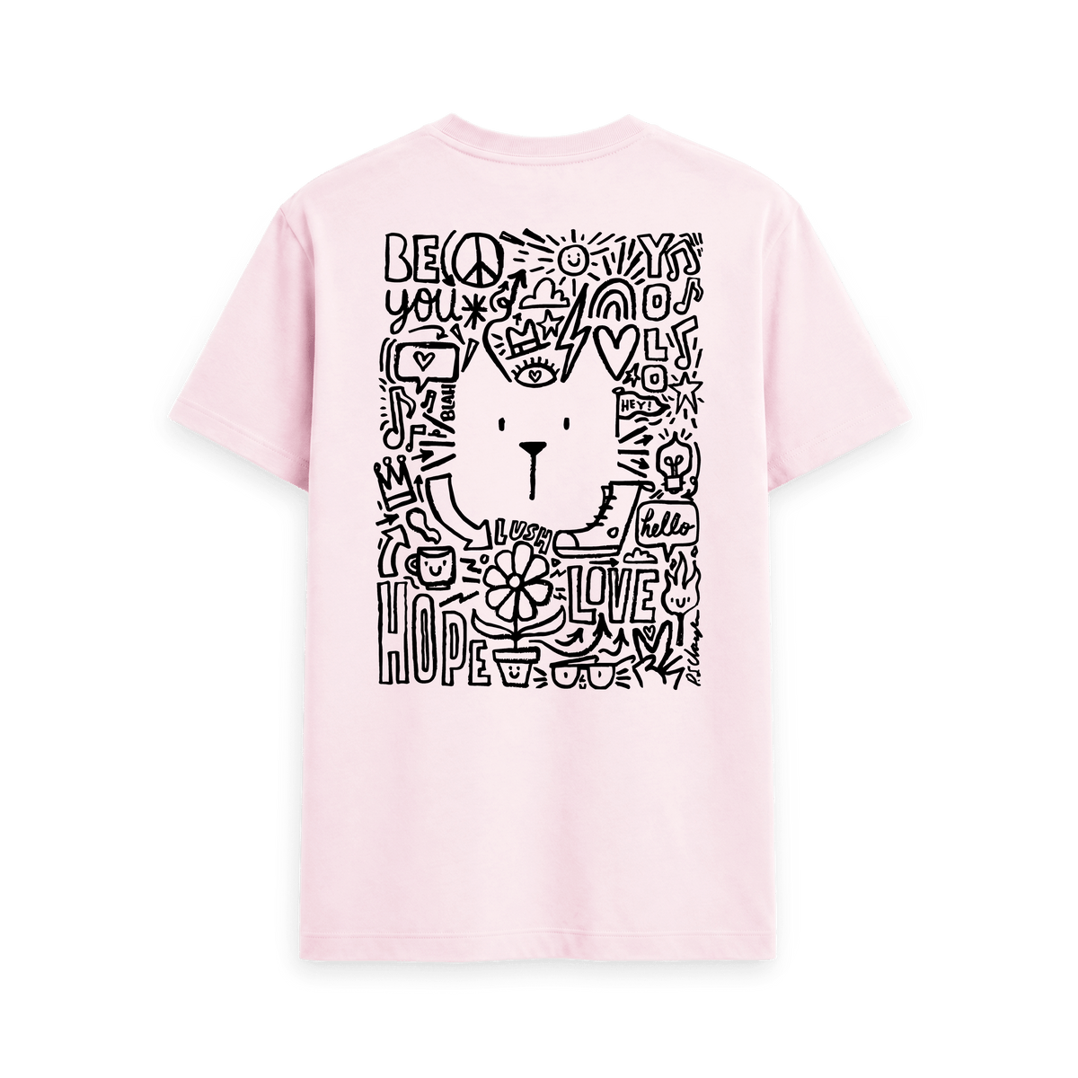 Pink Printed T-shirt Back