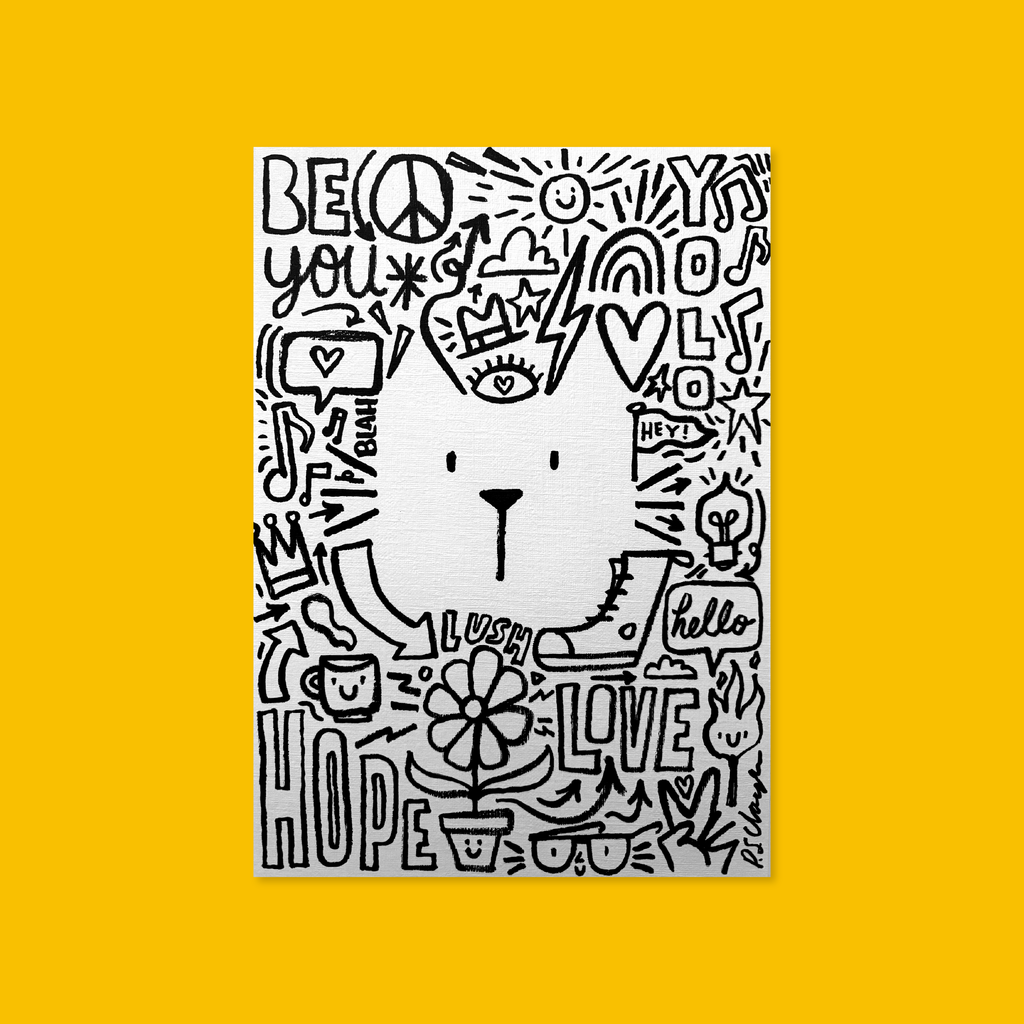 Doodle Cat Original Illustration Art