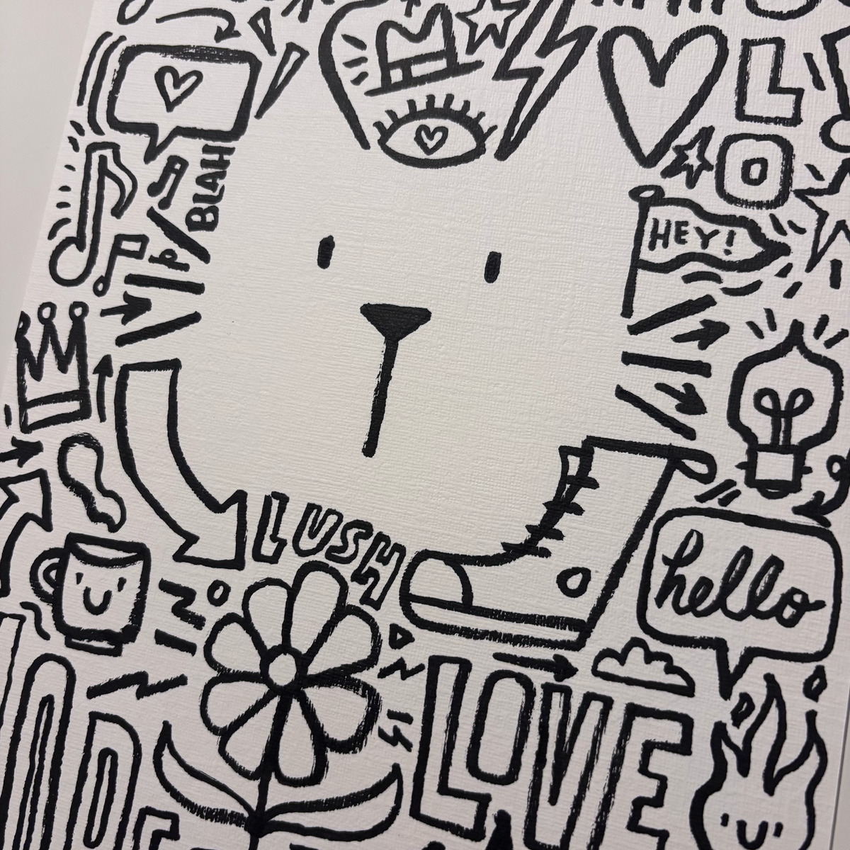 Doodle Cat Original Illustration Art