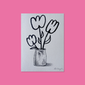 Flowers in Pot Original Art Painting
