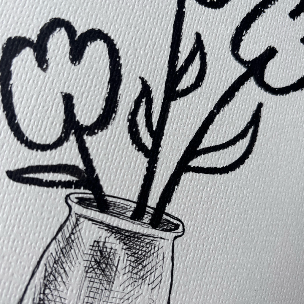 Flowers in Pot Original Art Painting