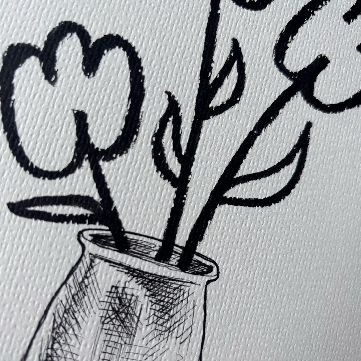 Flowers in Pot Original Art Painting
