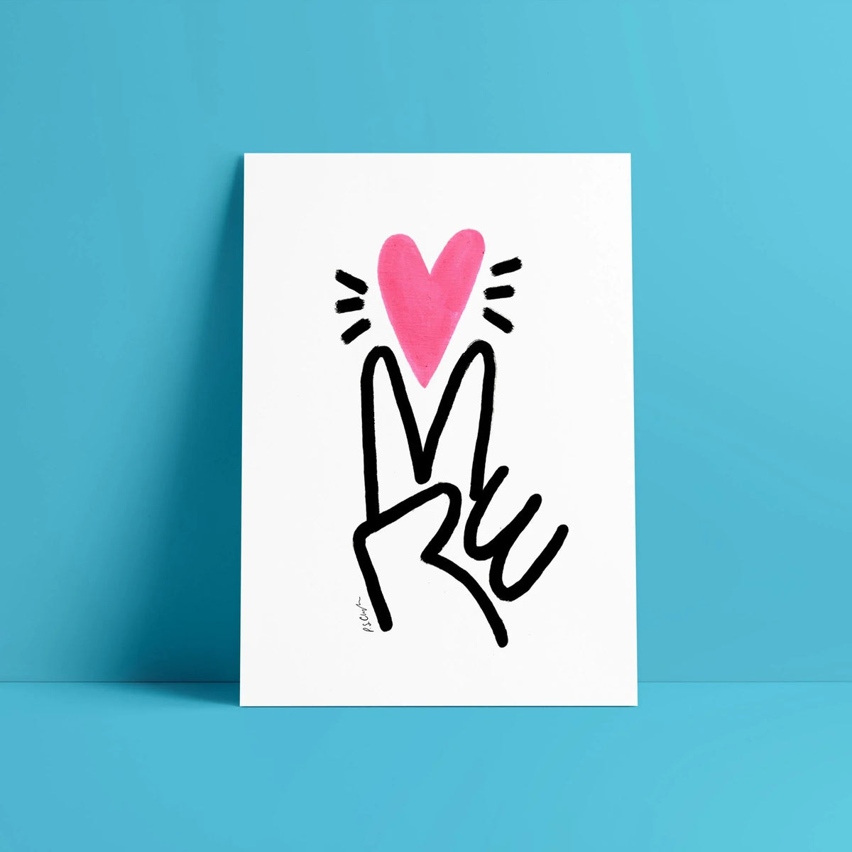 Peace & Love A4 Digital Art Print