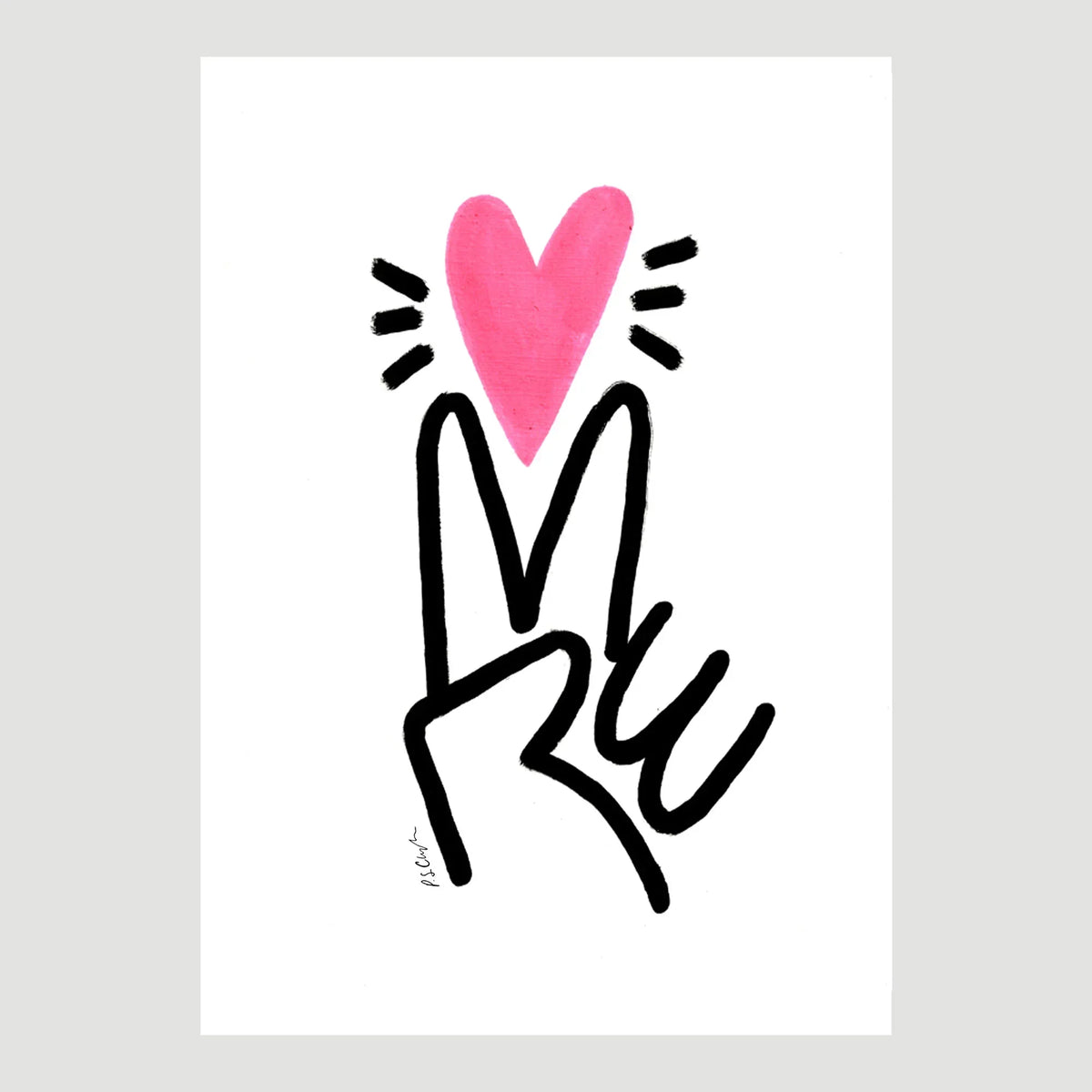 Peace & Love A4 Digital Art Print