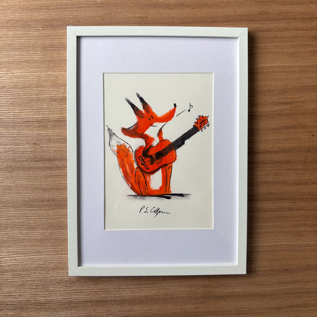 The Singing Fox Original Framed Painting
