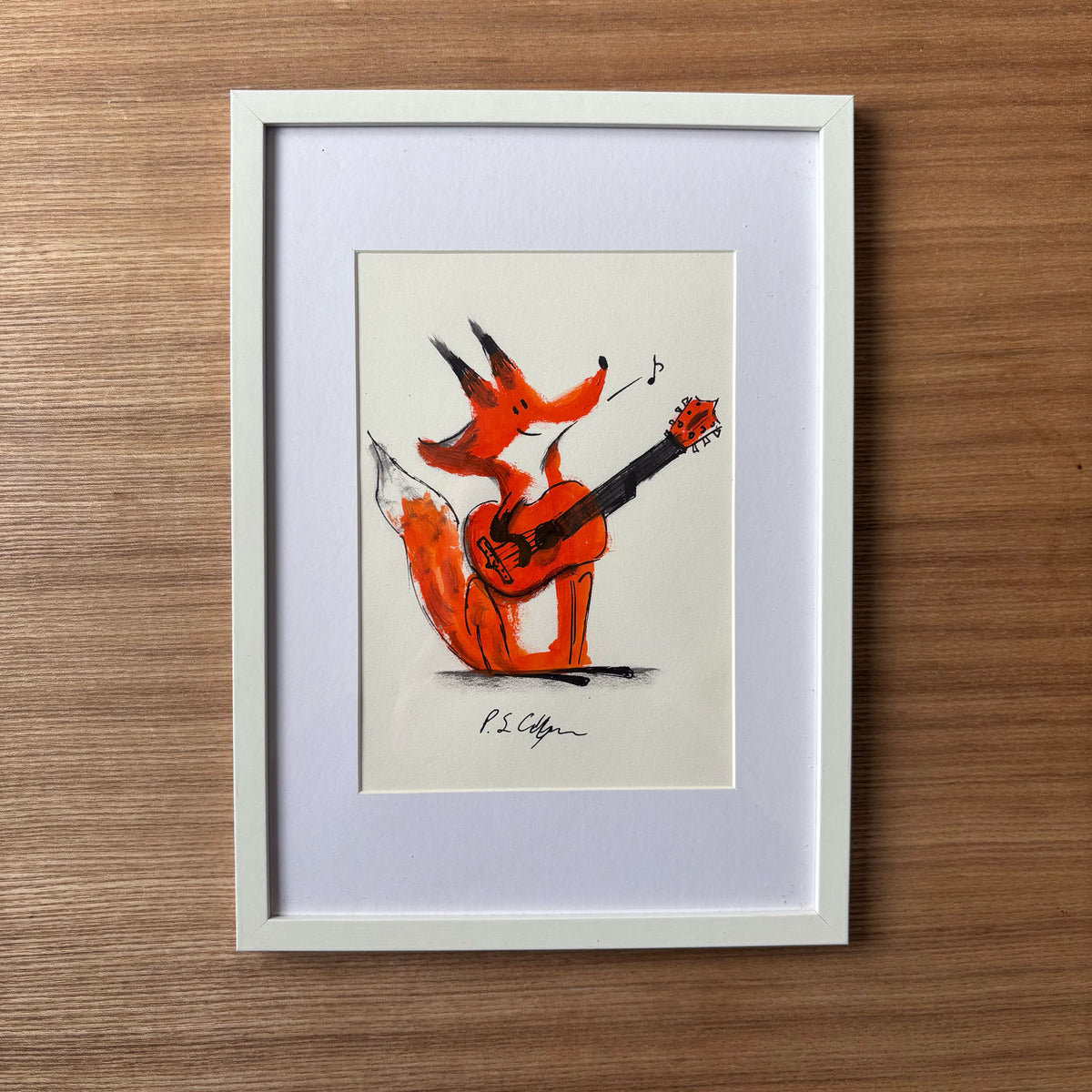 The Singing Fox Original Framed Painting