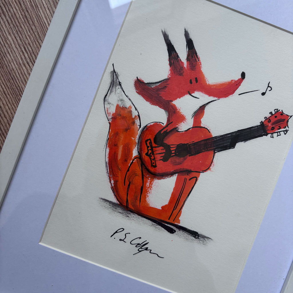 The Singing Fox Original Framed Painting