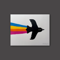 Rainbow Black Bird Original Art Painting